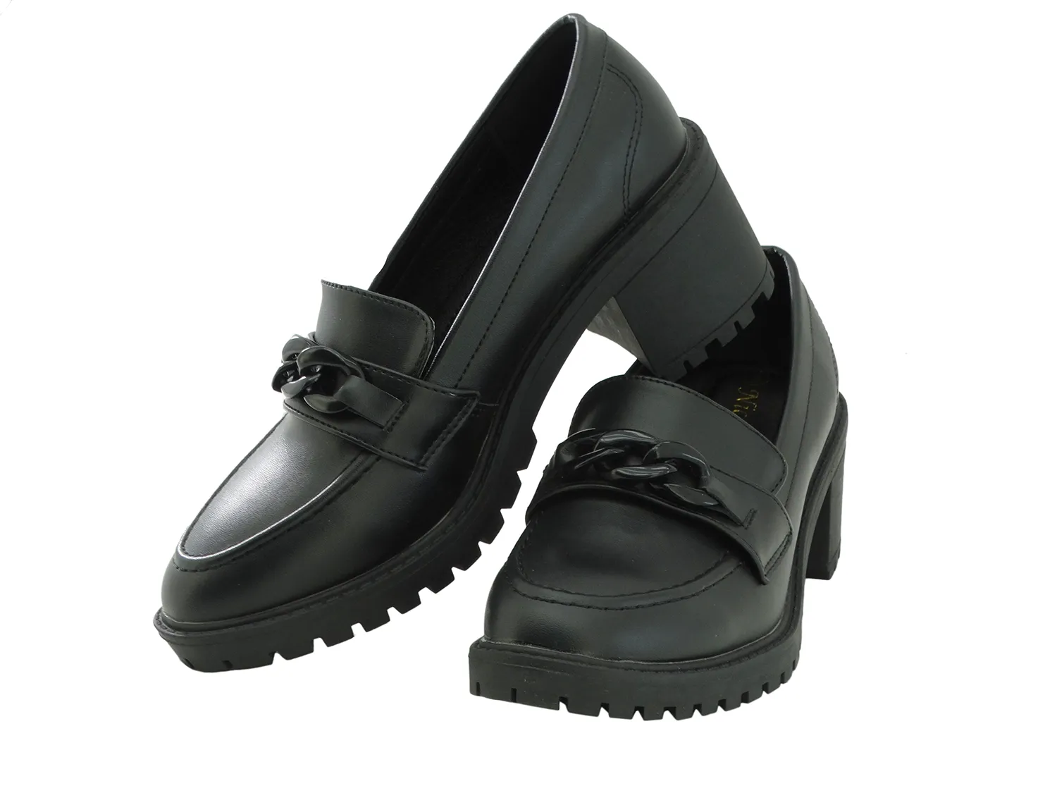 13704101, Nicola - Women's Platform Loafers - Black (6-10)