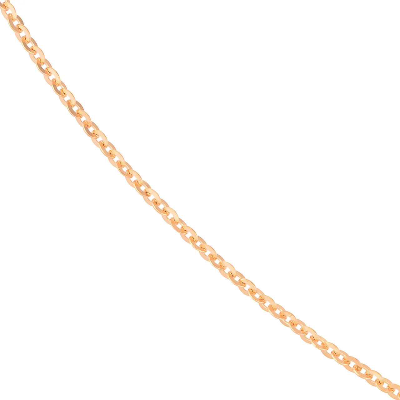 14K Rose Gold 18" Brill Cable Chain