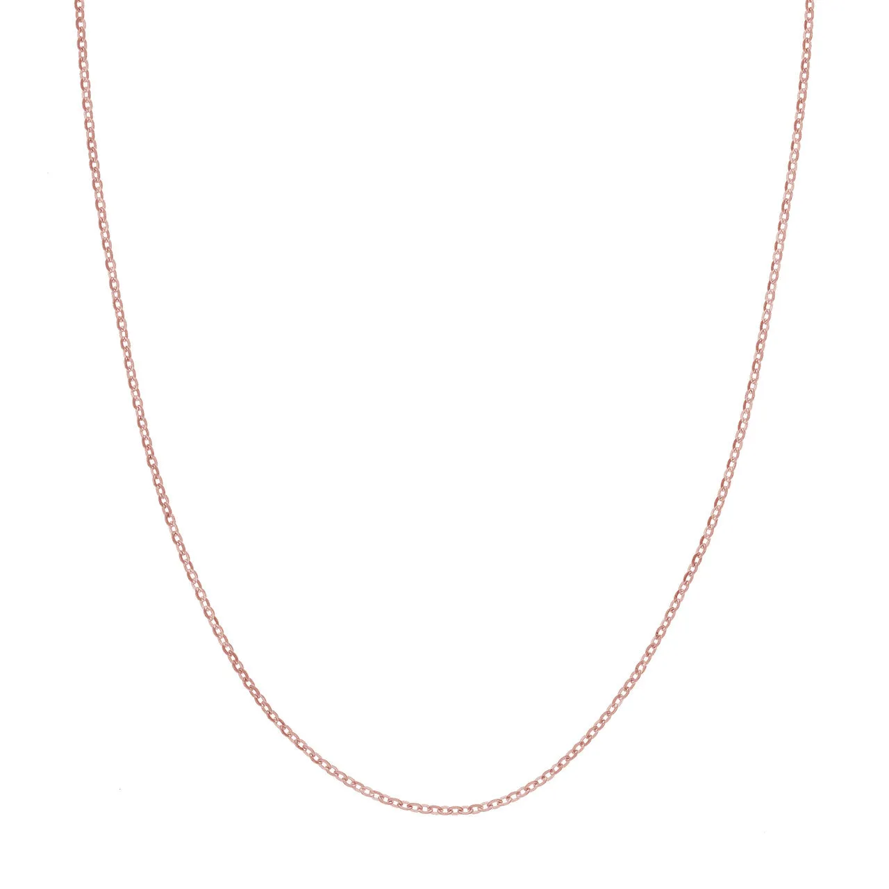 14K Rose Gold 18" Brill Cable Chain