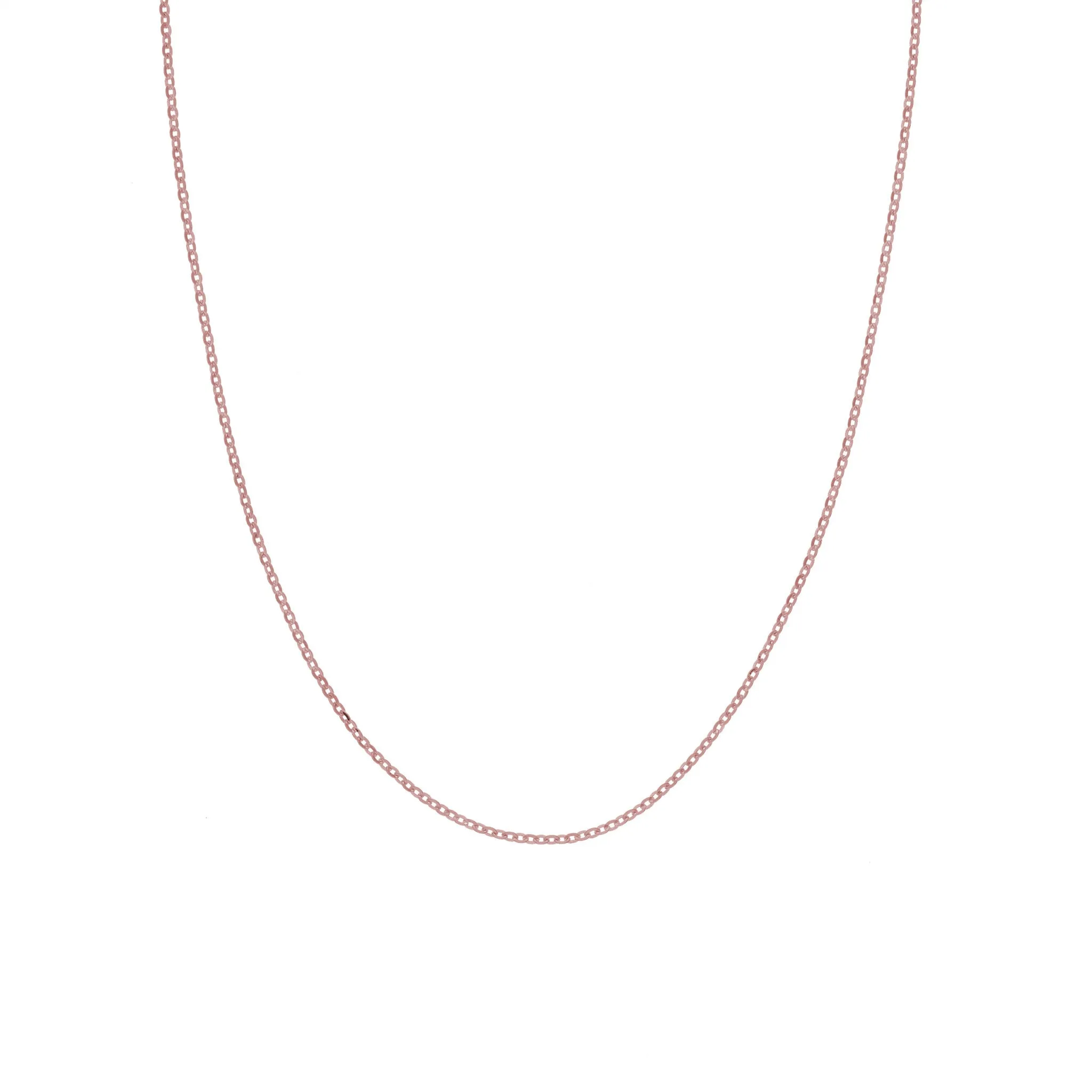 14K Rose Gold 18" Brill Cable Chain