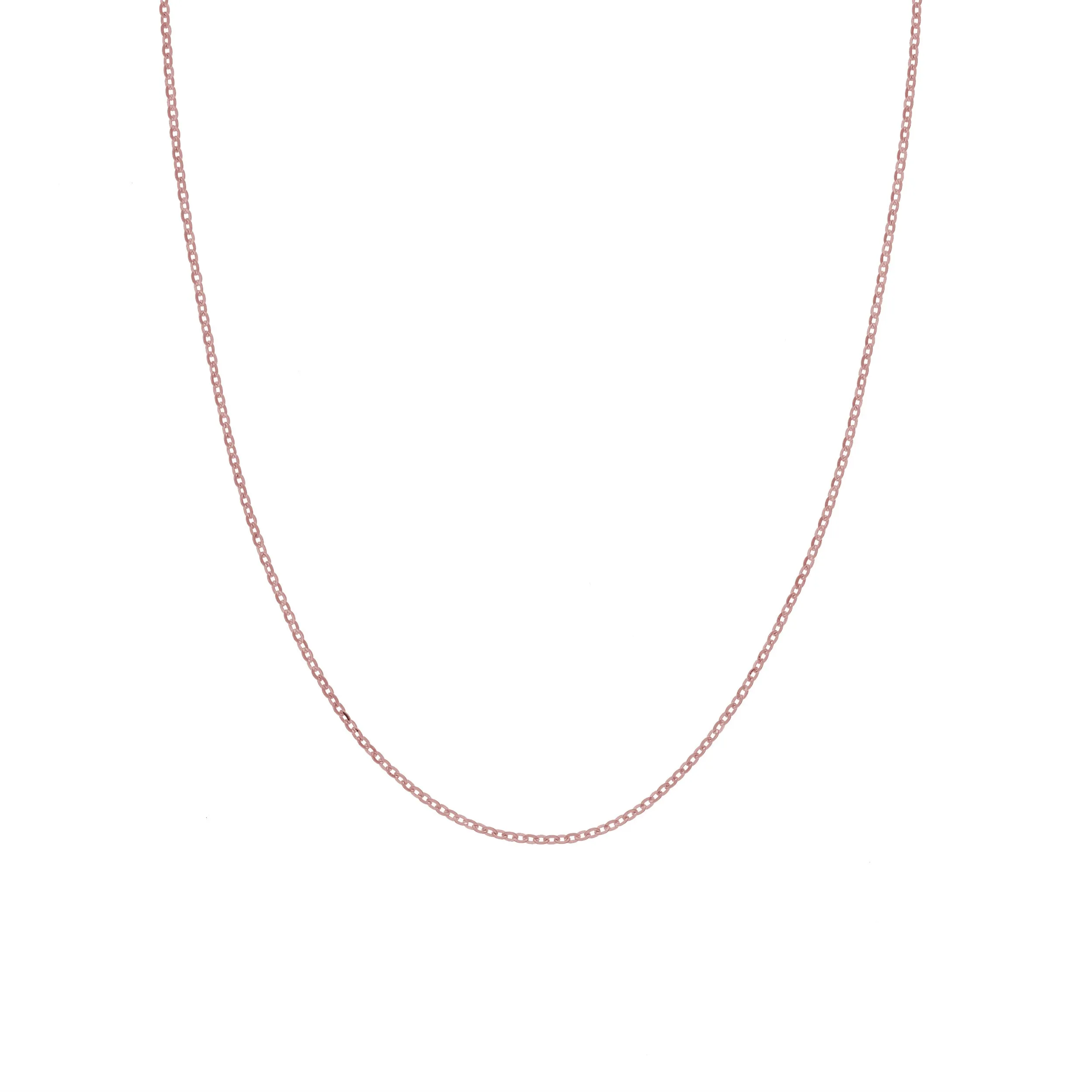 14K Rose Gold 18" Brill Cable Chain