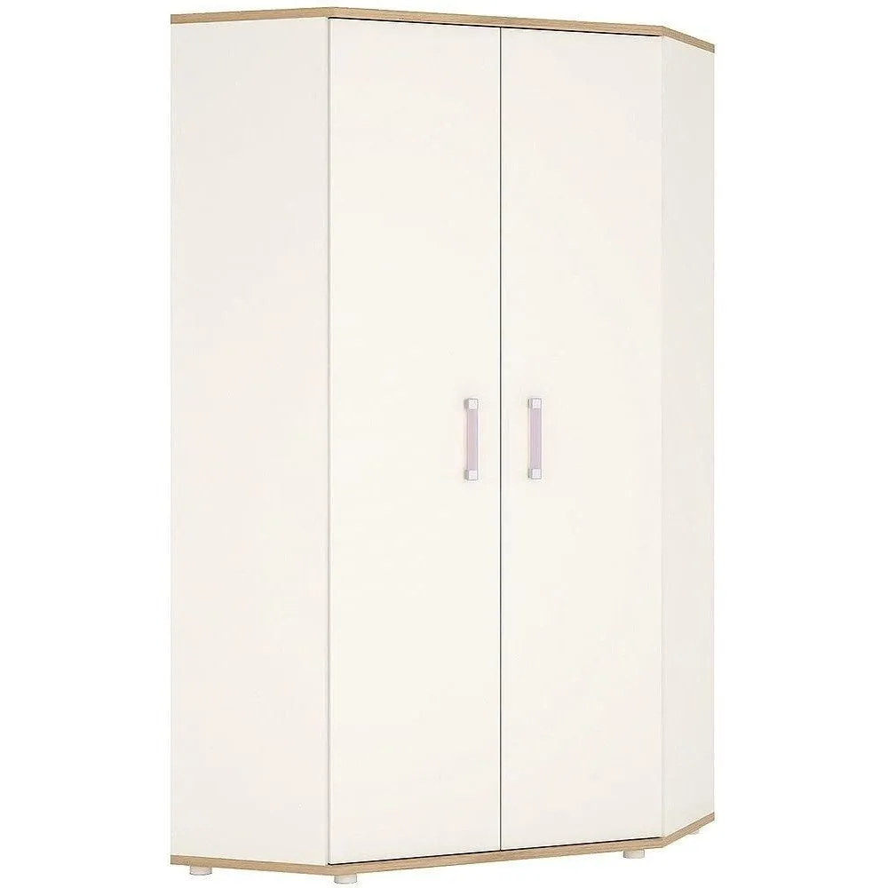 4Kids Corner Wardrobe with Lilac Handles