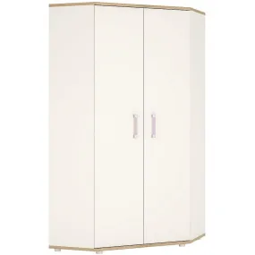 4Kids Corner Wardrobe with Lilac Handles