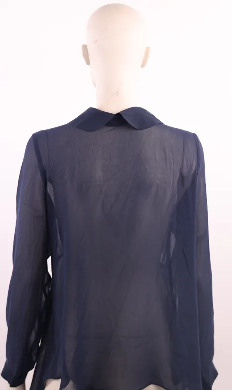 Access dark blue blouse