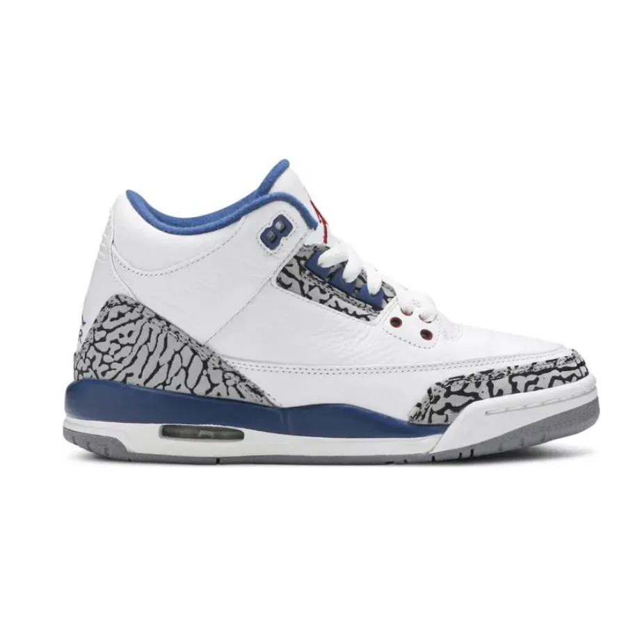 Air Jordan 3 GS Retro True Blue White Varsity Red