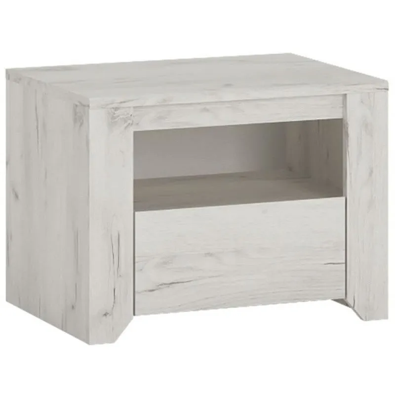 Angel Oak Finish 1 Drawer Bedside Cabinet