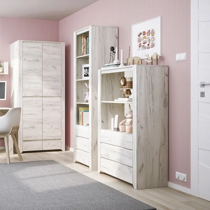 Angel Oak Melamine Finish 2 Doors Wardrobe