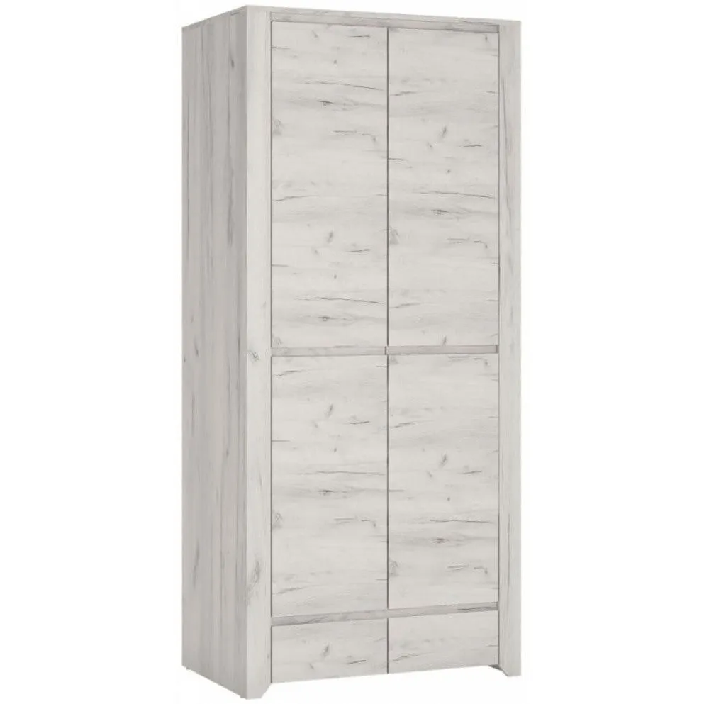 Angel Oak Melamine Finish 2 Doors Wardrobe