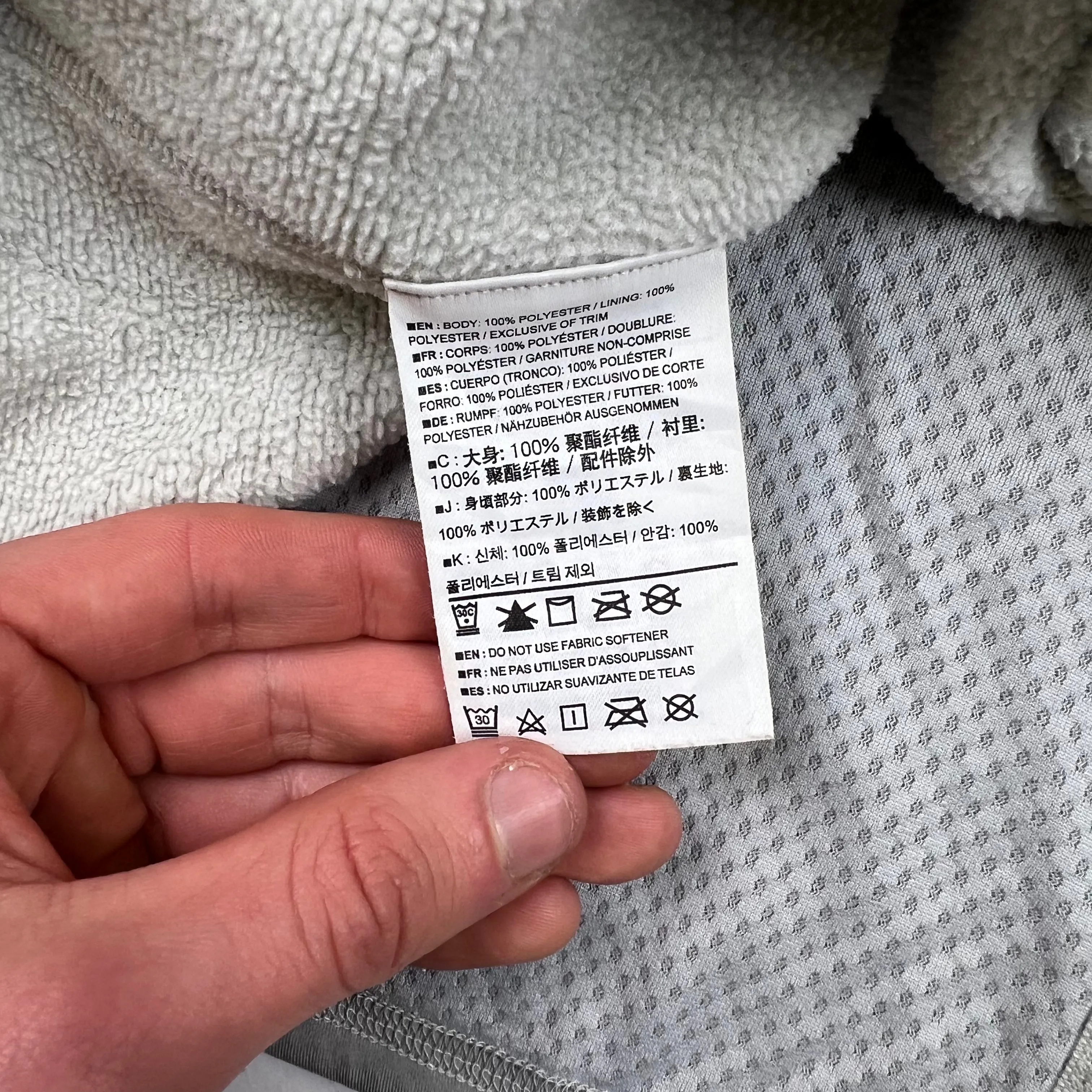 Arc'teryx Grey Full-Zip Fleece Jacket