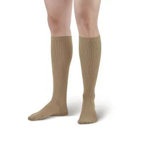 AW Style 166 Men's Travel Knee High Socks - 15-20 mmHg (Sale) Small Khaki