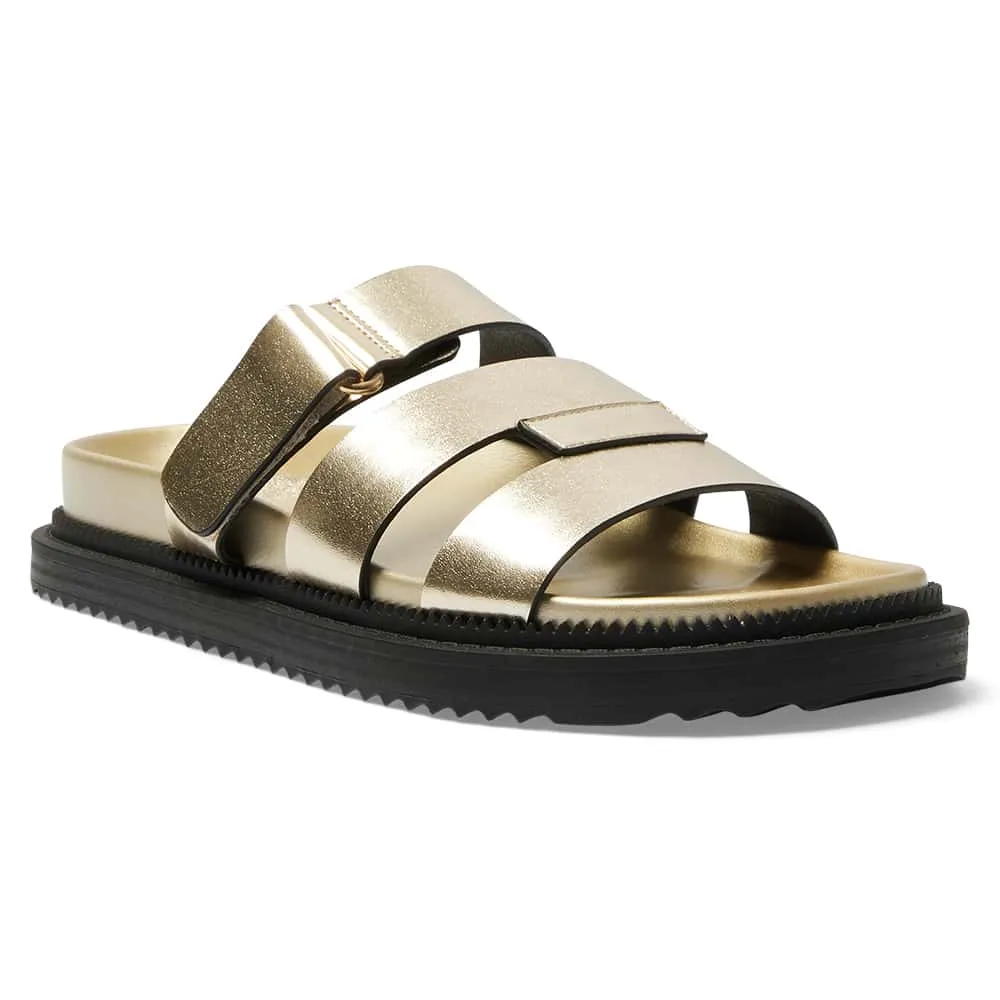 Balmoral Sandal in Gold Smooth Smooth