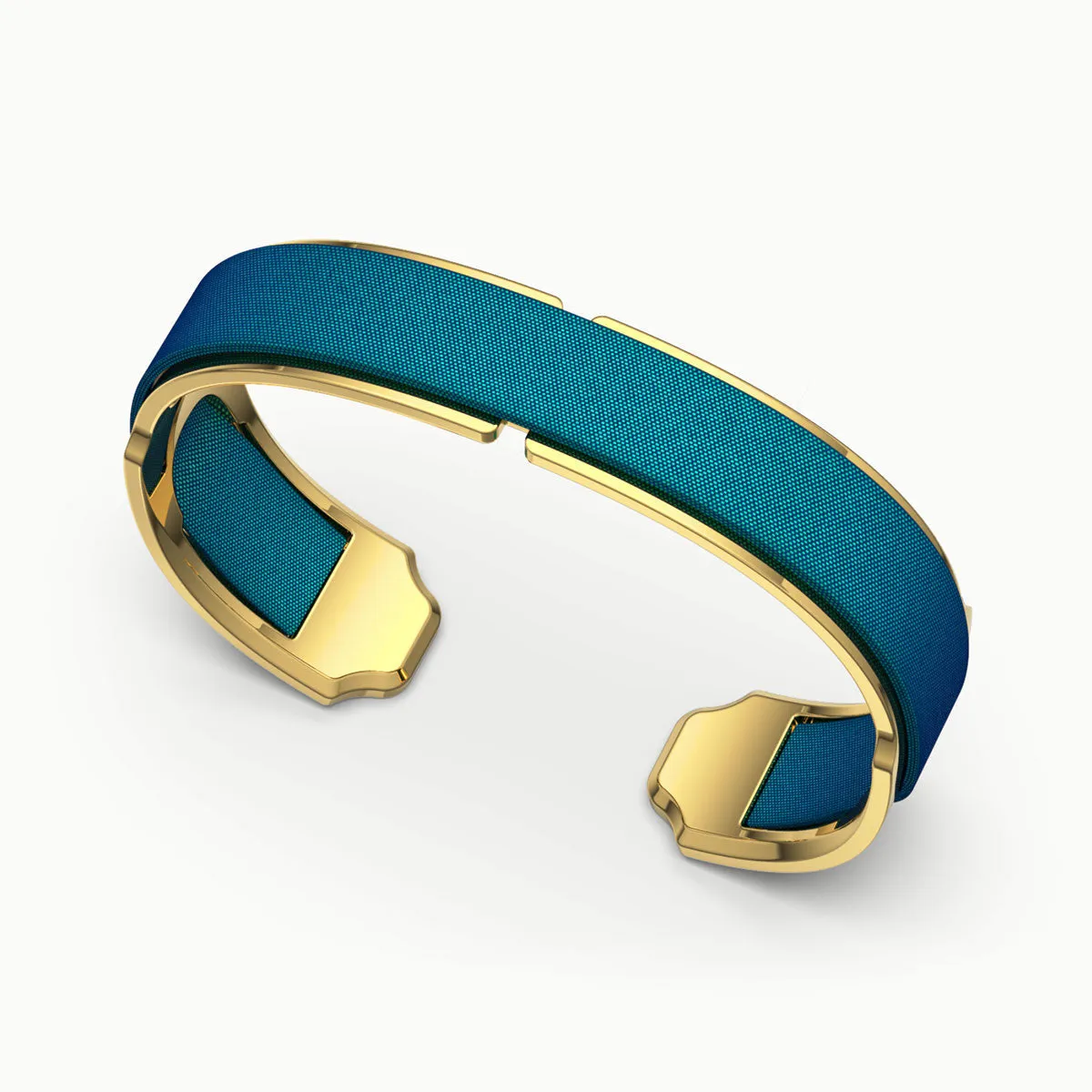 Bare Silk Cuff - Peacock Green