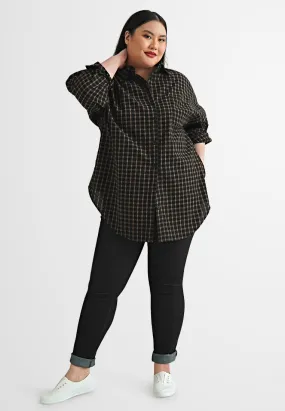 Binx Varsity Long Checkered Shirt