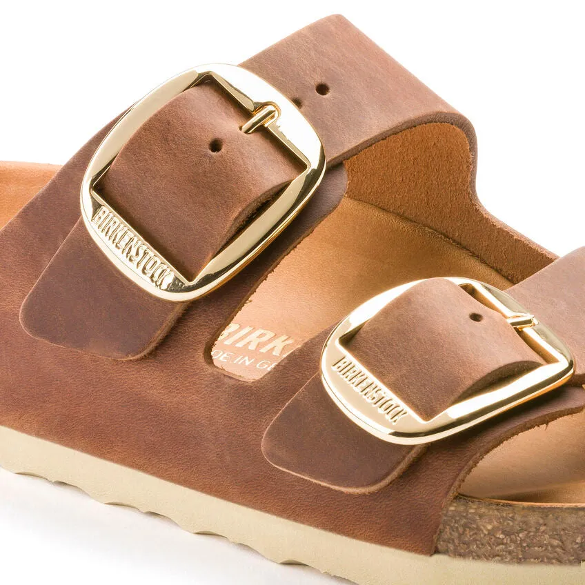 BIRKENSTOCK UNISEX Arizona Big Buckle Oiled Leather (Cognac - Narrow Fit)