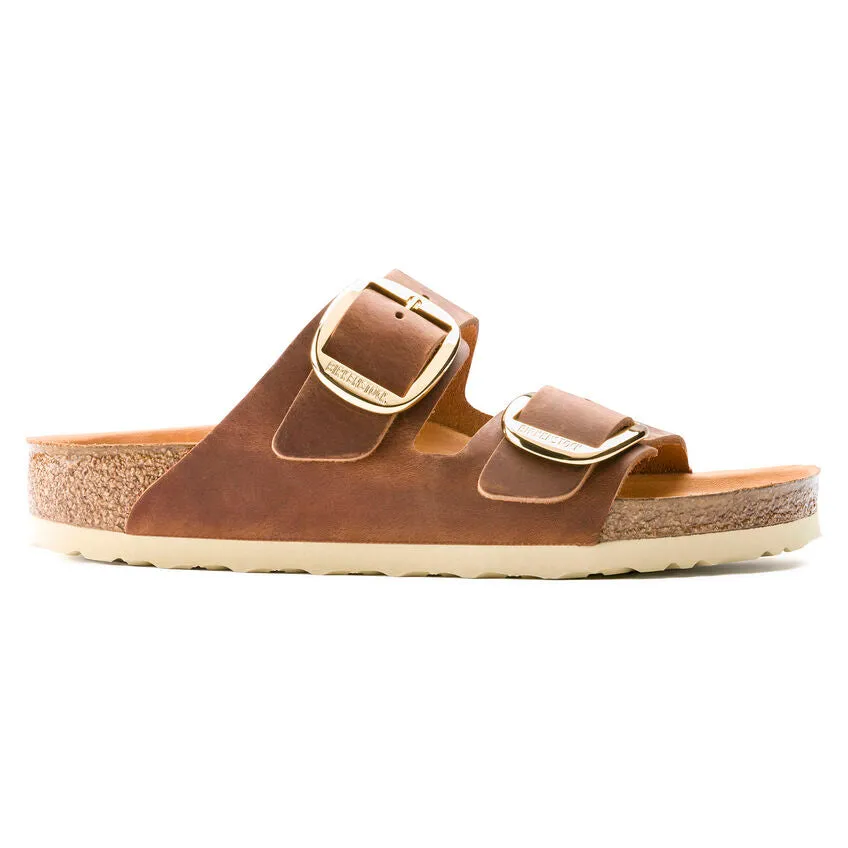 BIRKENSTOCK UNISEX Arizona Big Buckle Oiled Leather (Cognac - Narrow Fit)