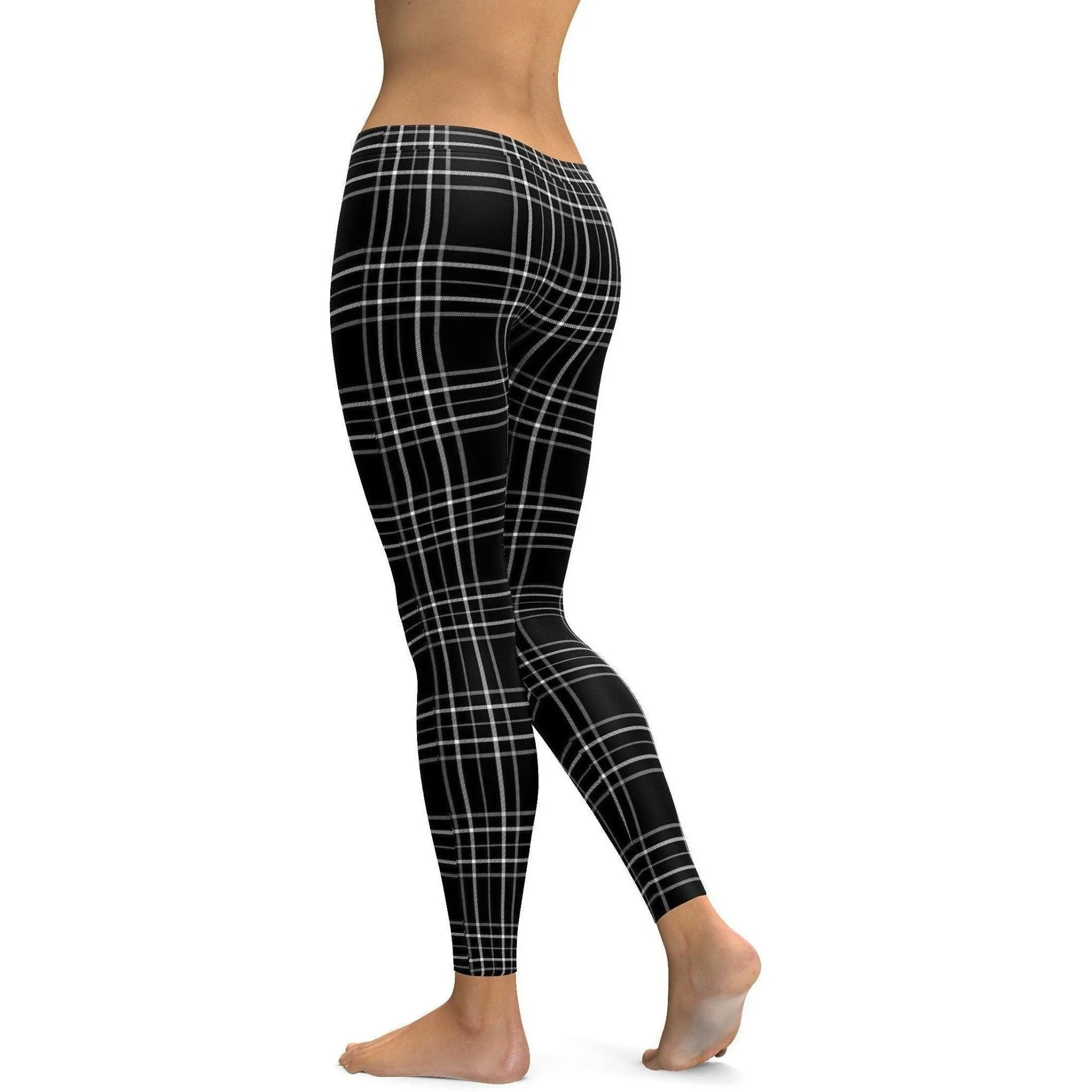 Black & White Tartan Leggings