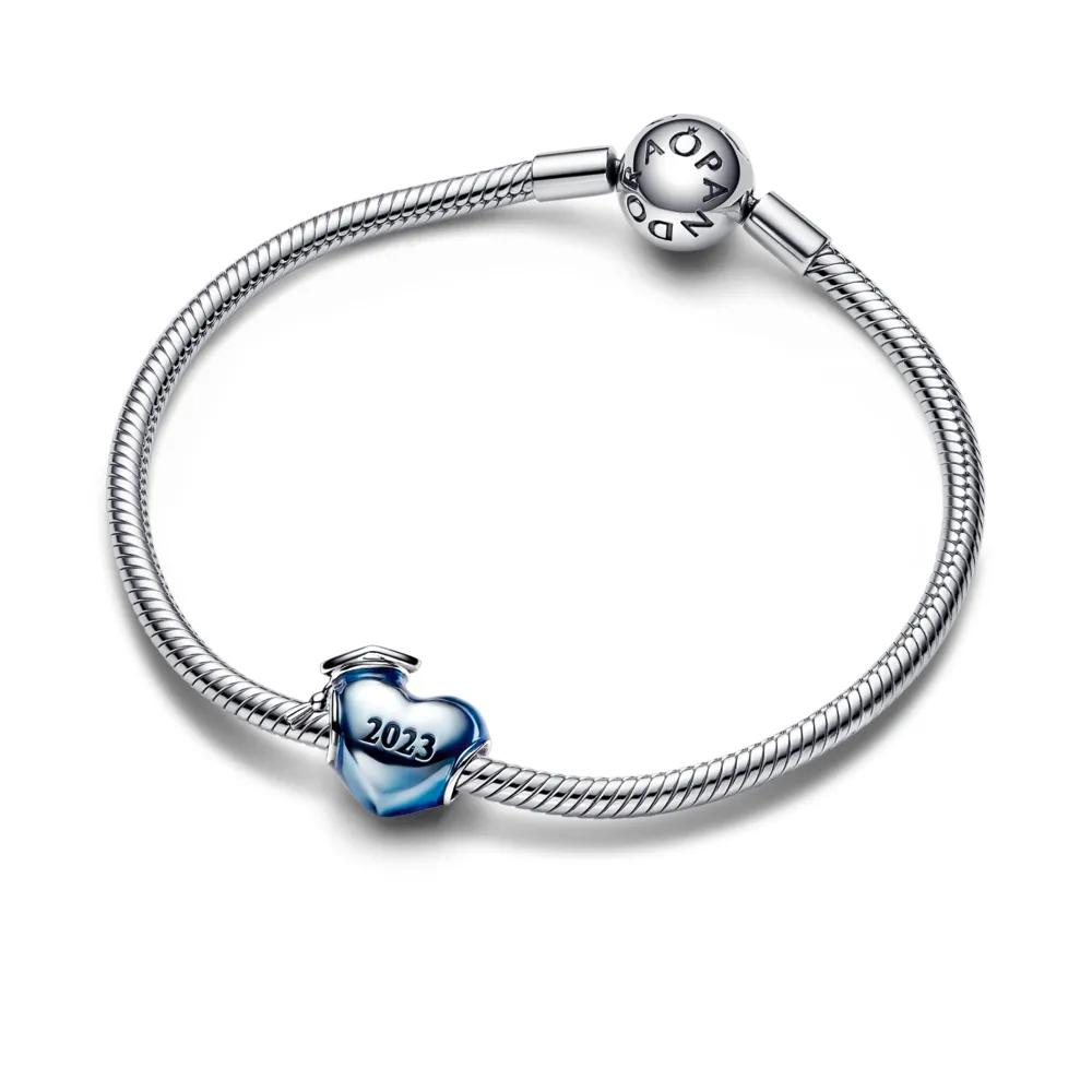 Blue 2023 Graduation Heart Charm