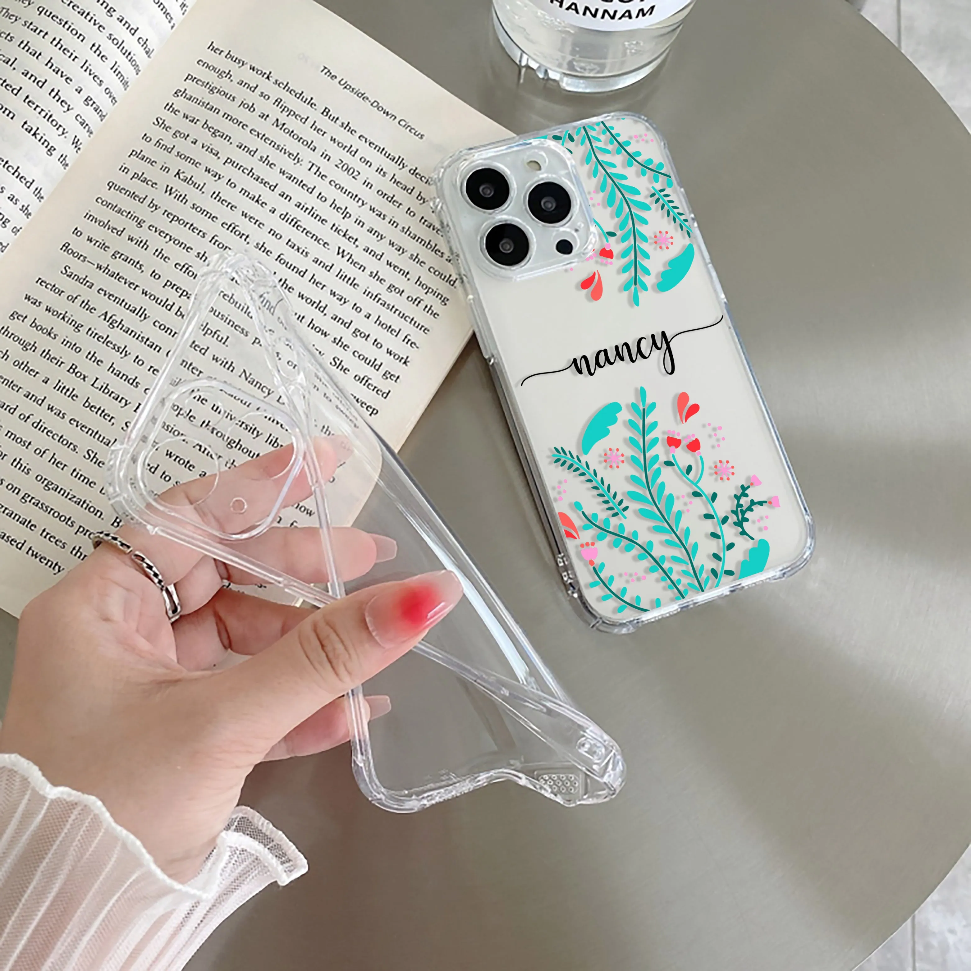 Blue Floral Customize Transparent Silicon Case For Redmi/Xiaomi