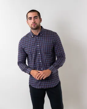 Blue Plaid | Brushed Button Down Shirt