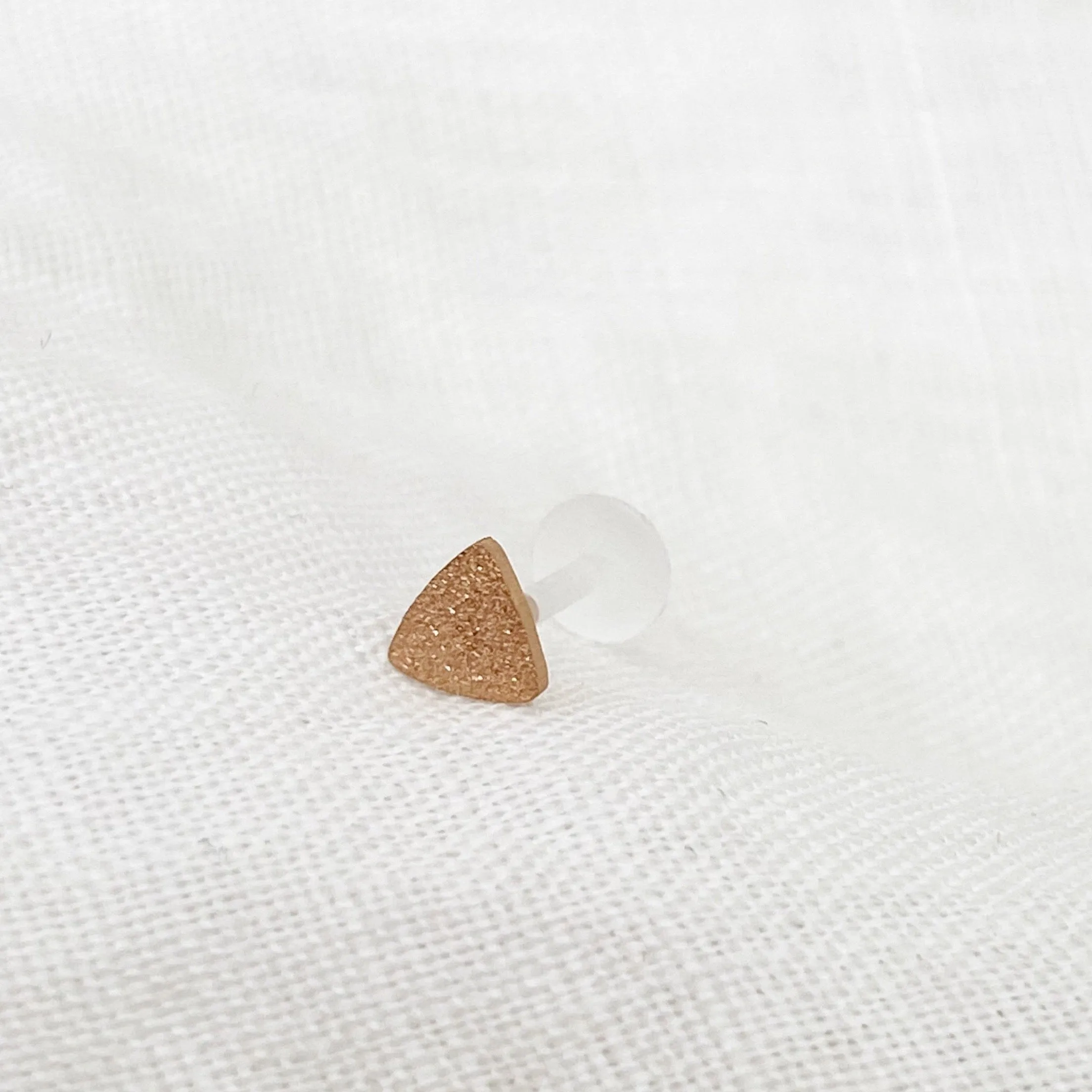 Brushed Triangle Rose Gold Acrylic Flat Back