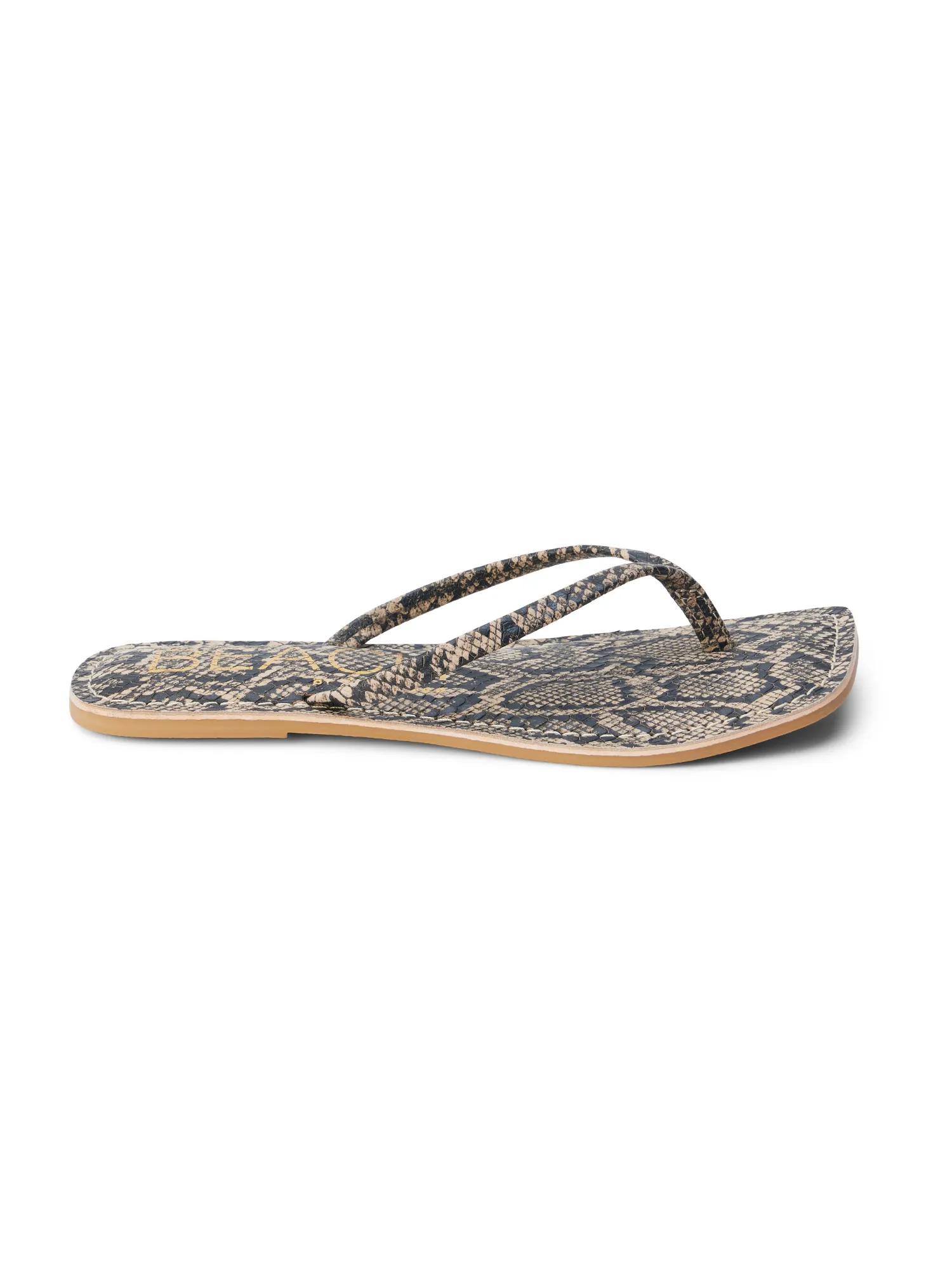 Bungalow Sandal in Brown Snake