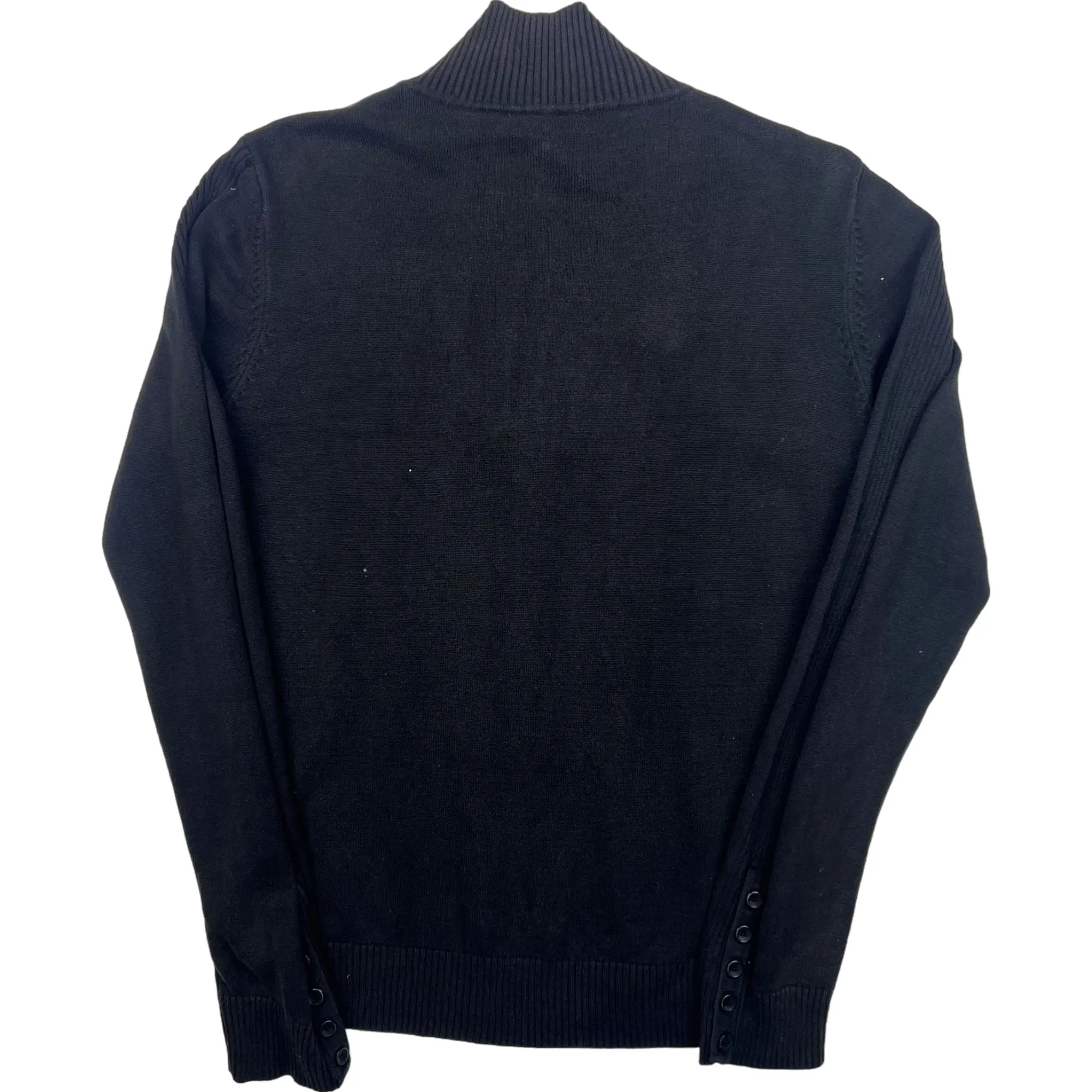 Burberry Button-Up Collar Knit Sweater Black