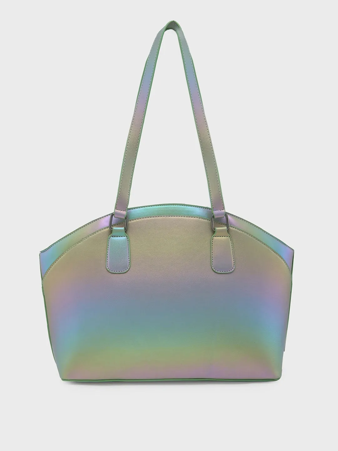 Caprese Iris Iridescent Tote Medium Blue