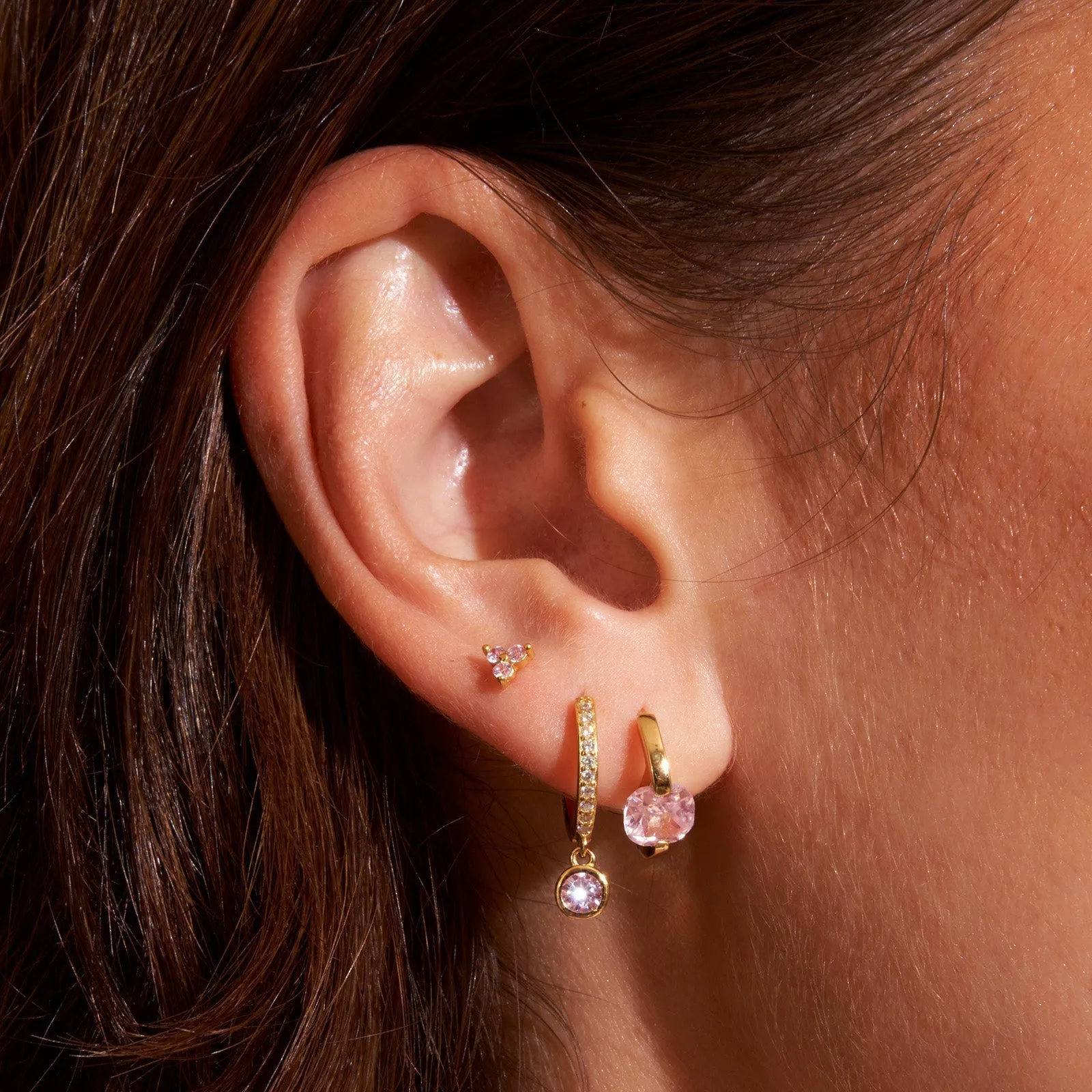 Cassia Stud Earrings - Rose