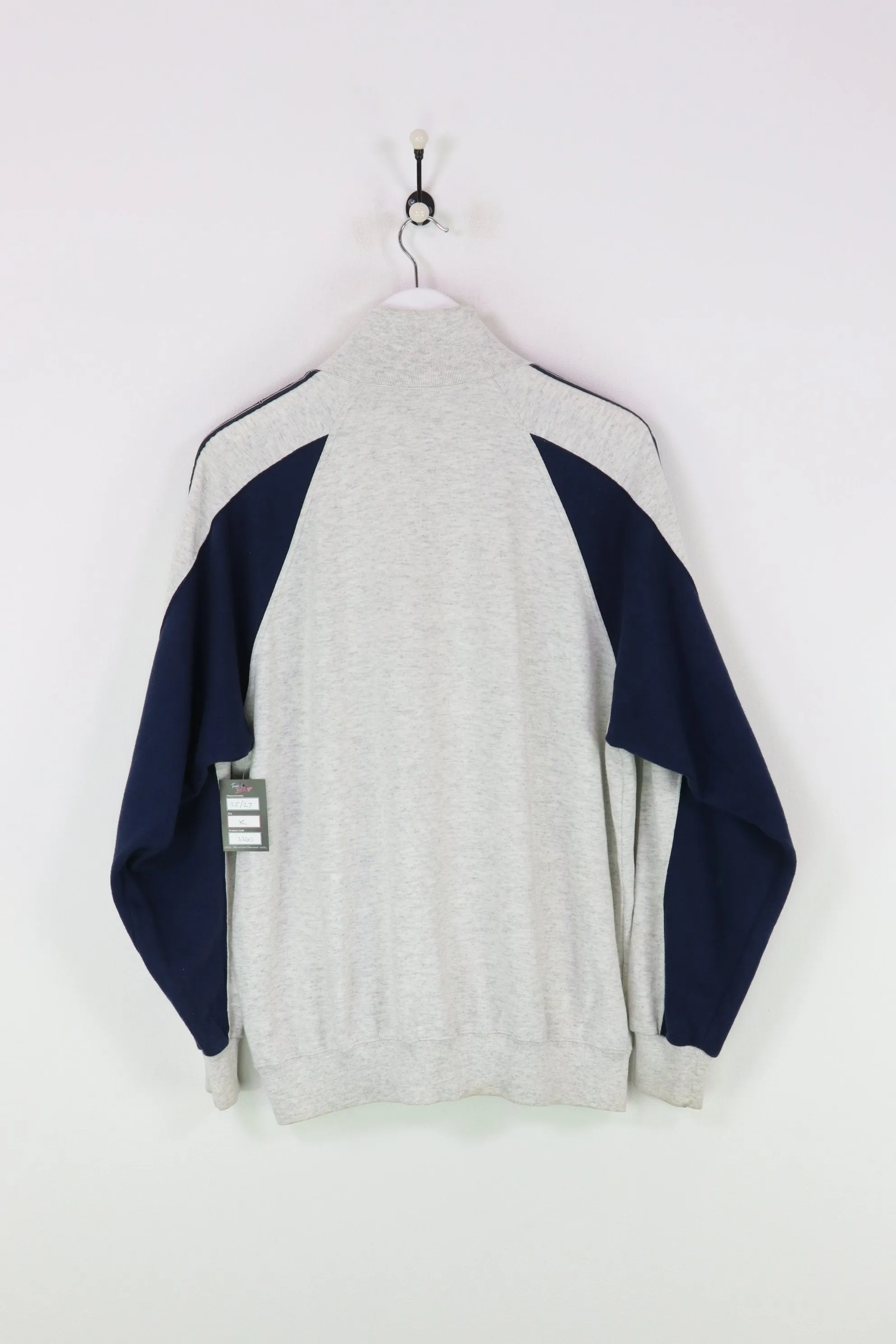 Champion 1/4 Zip Sweatshirt Grey/Navy XL