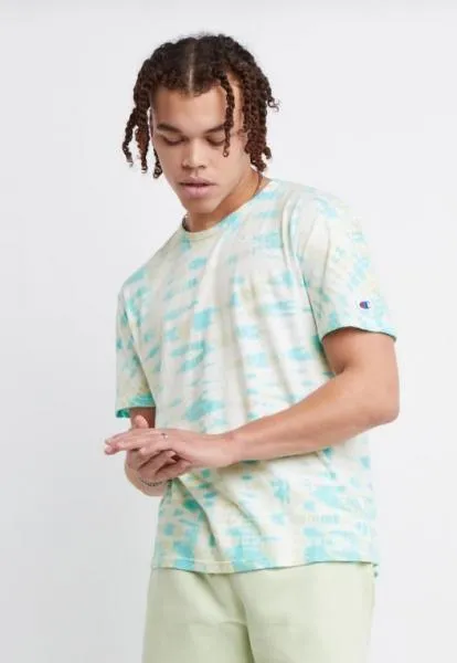 CHAMPION - Men - Wave Dye Lightweight Tee - Wave Dye Portal Teal