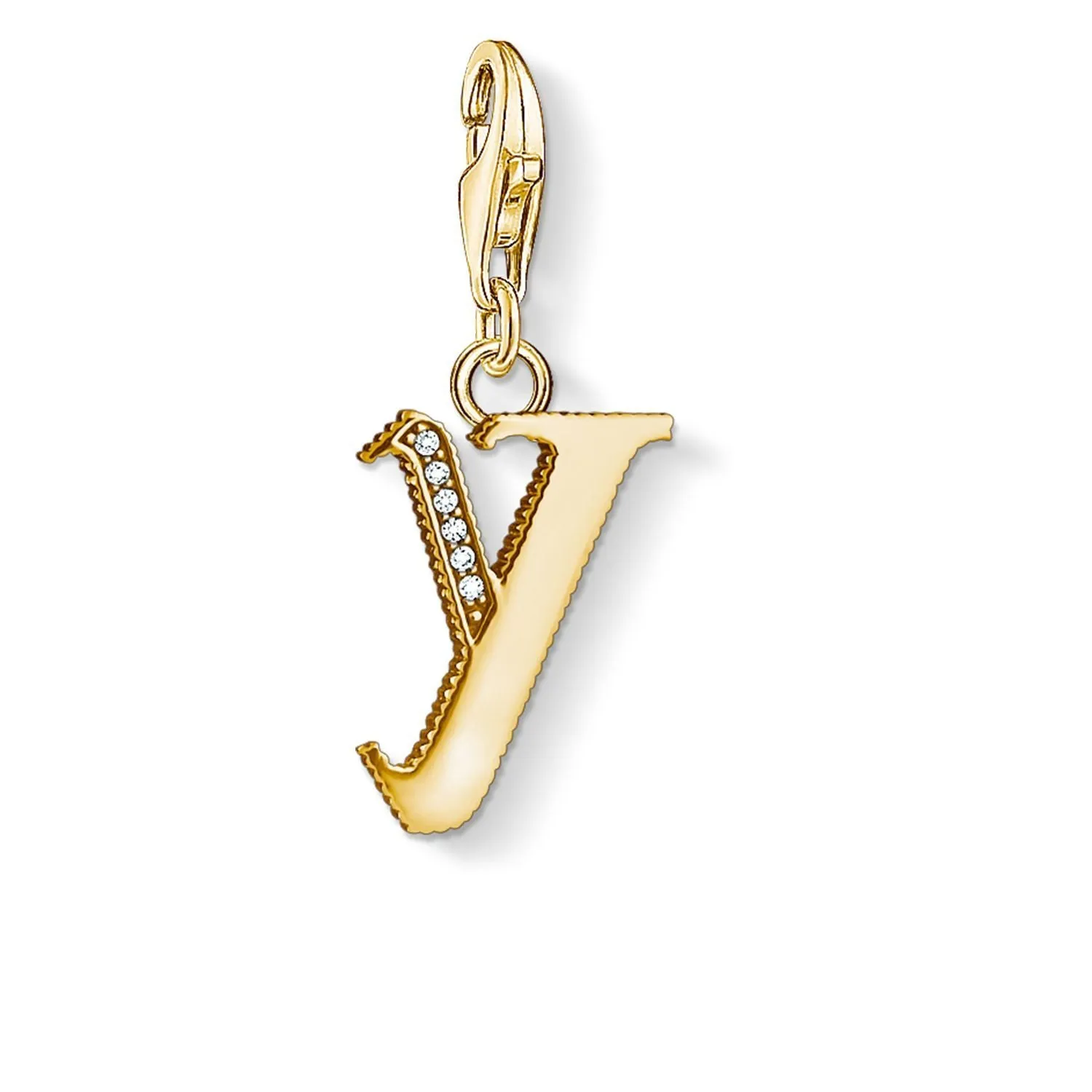 Charm Pendant "Letter Y Gold"