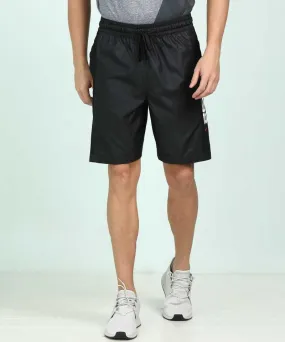 Checkered Men Black Sports Shorts-Bv9293-010