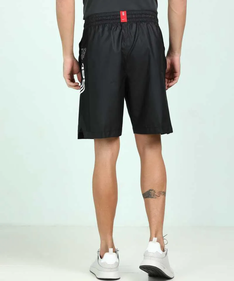 Checkered Men Black Sports Shorts-Bv9293-010