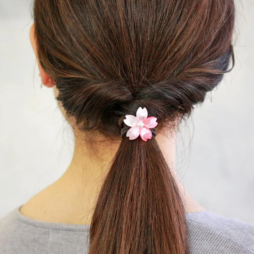 Cherry Blossom Ponytail Holder