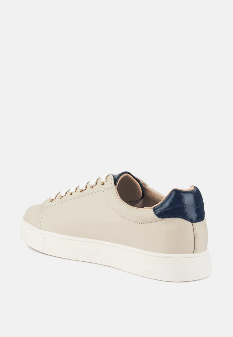 Colette Croc Back Panel Sneakers