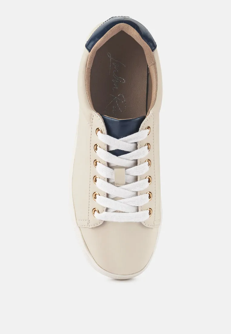 Colette Croc Back Panel Sneakers