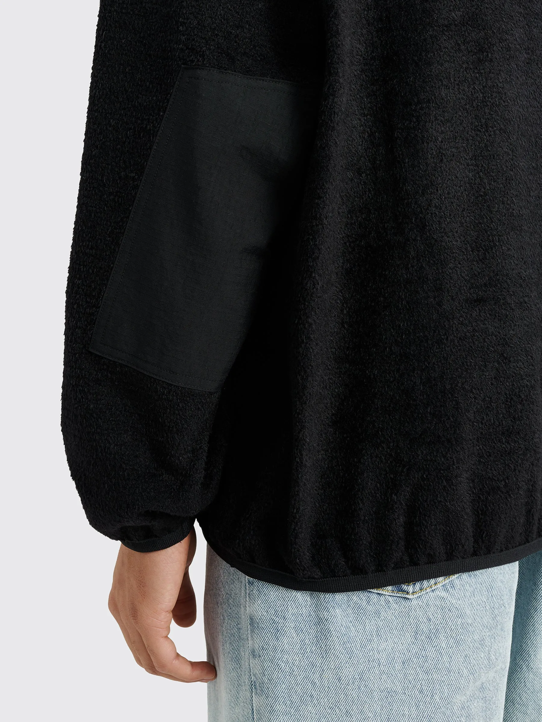 Comme des Garons Homme Snap Button Fleece Pullover Black