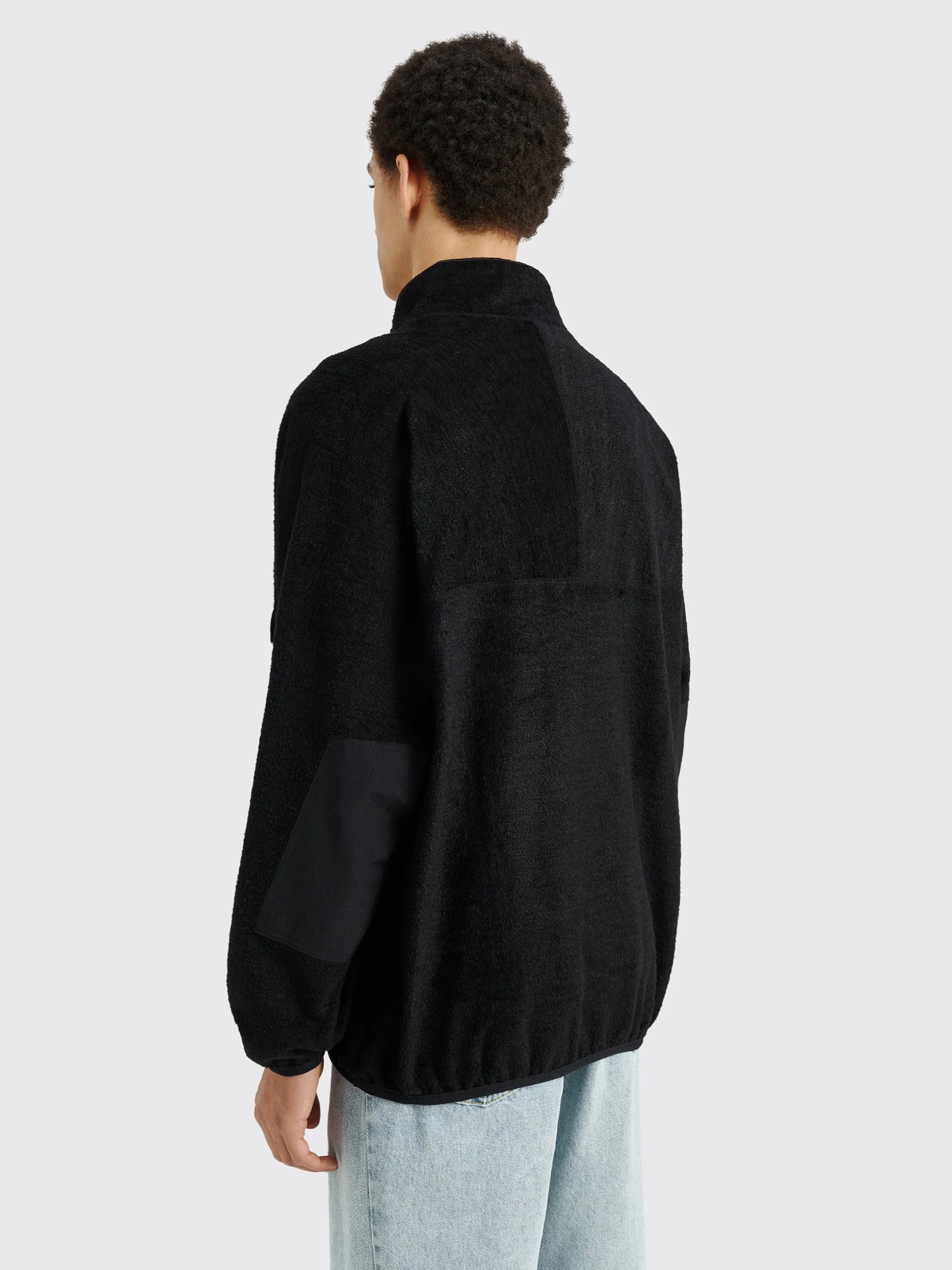 Comme des Garons Homme Snap Button Fleece Pullover Black