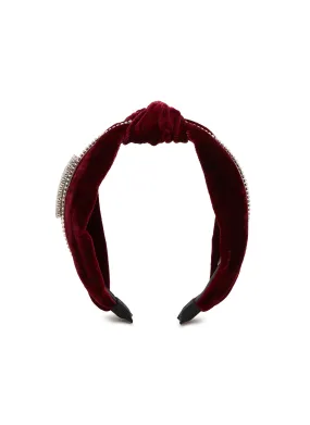 CRYSTAL EMBELLISHED VELVET HEADBAND