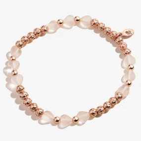 Crystal Heart Stretch Bracelet, Pink