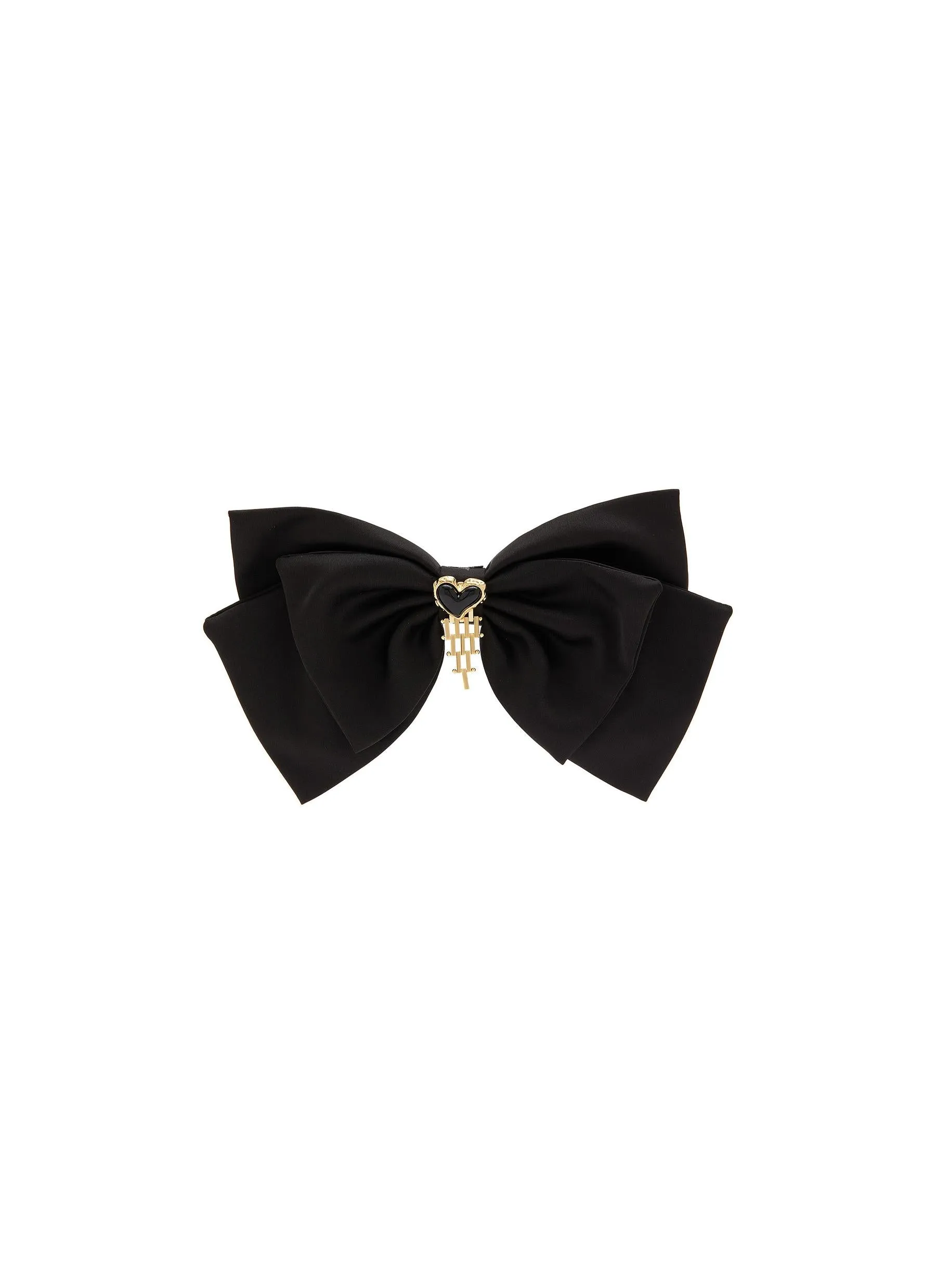 CRYSTAL PAVÉ HEART STUD HAIR BOW