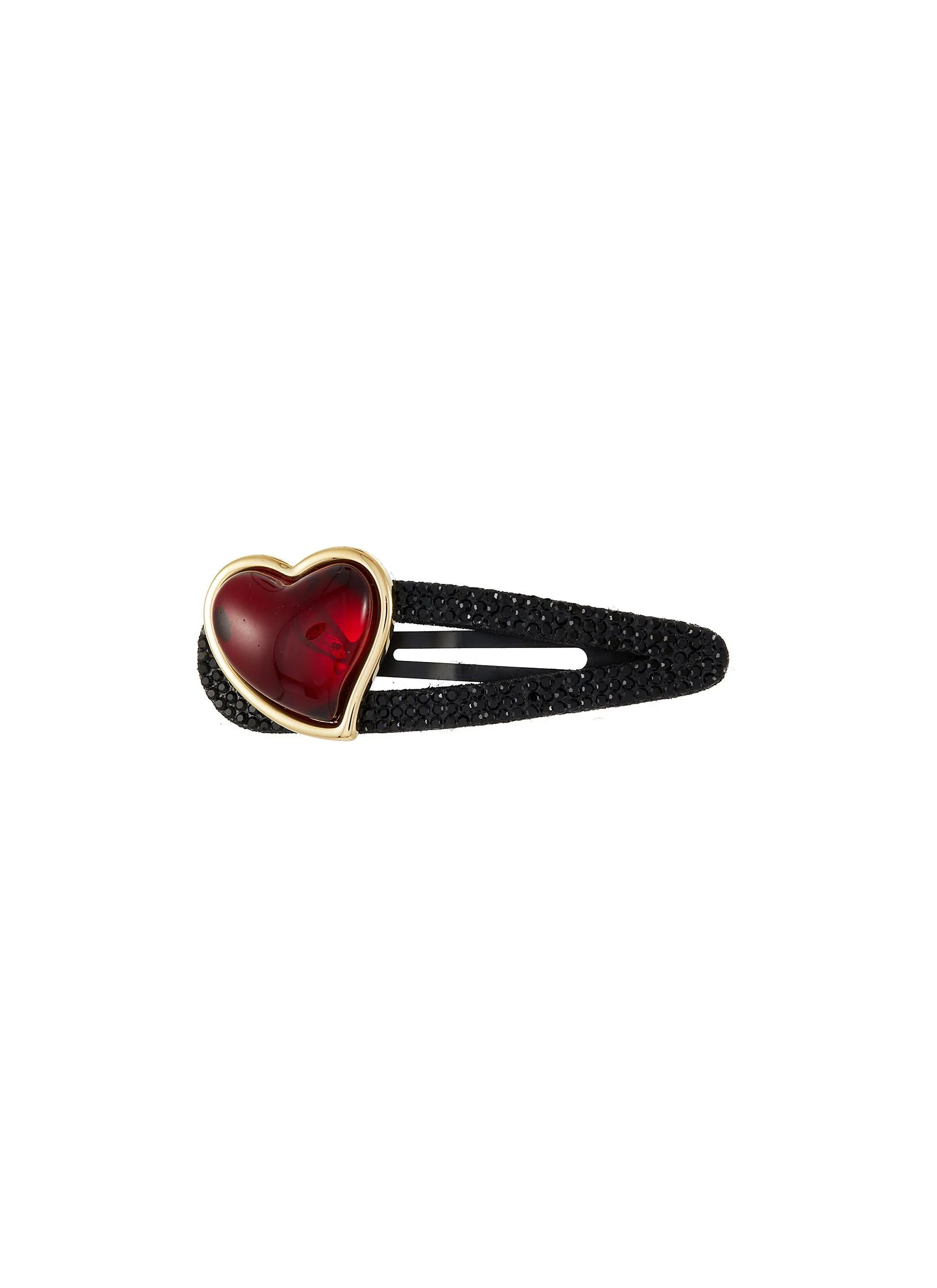 CRYSTAL PAVÉ HEART STUD HAIR CLIP