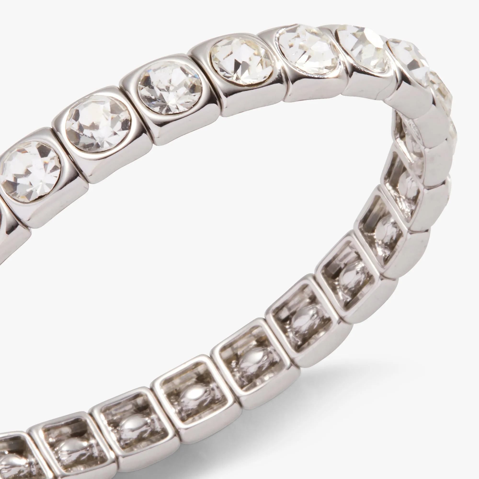 Crystal Stretch Bracelet, Clear Crystal