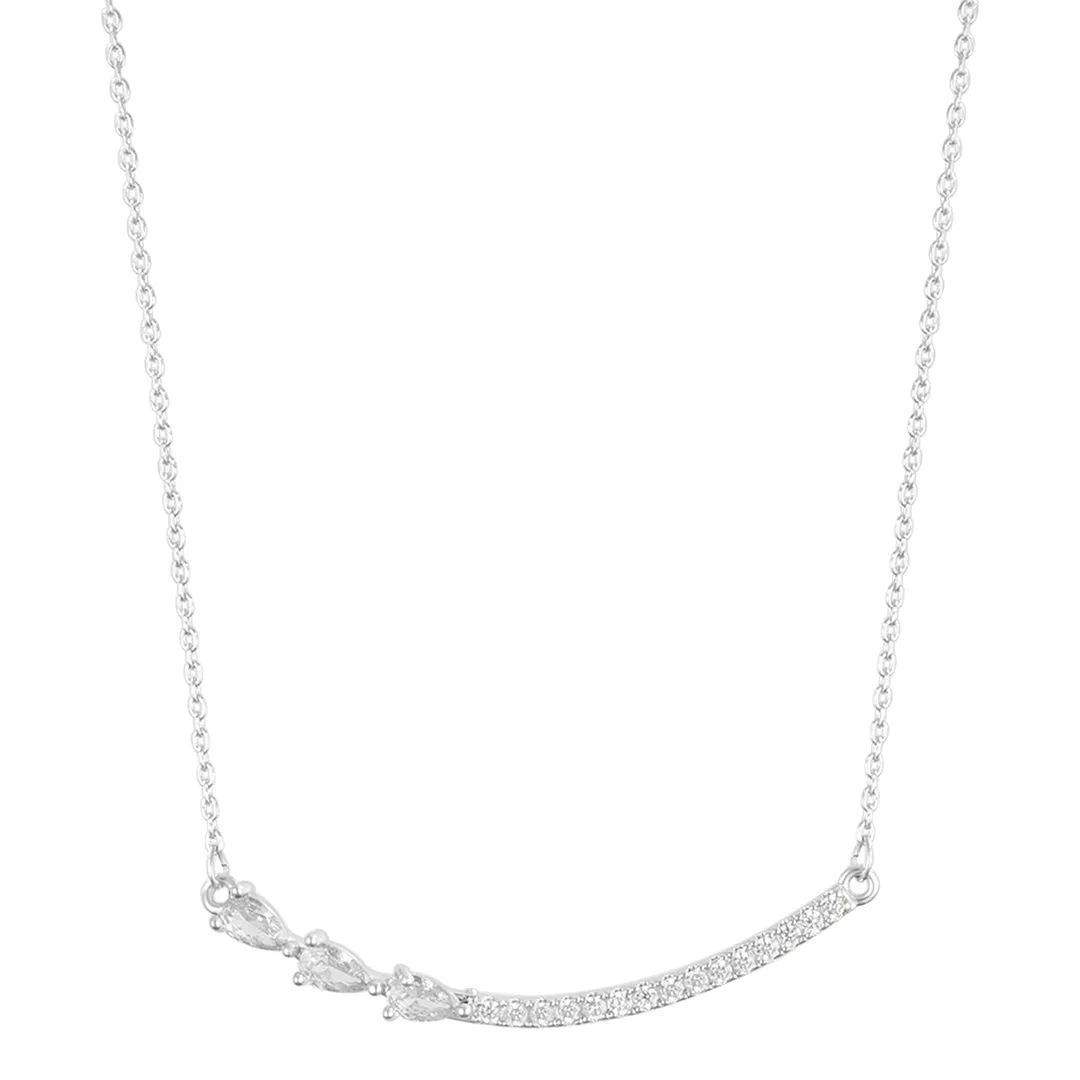 Curved Bar Pear Necklace