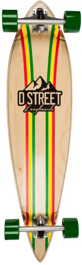 D-Street Longboards Pintail Rascal 38, Rasta