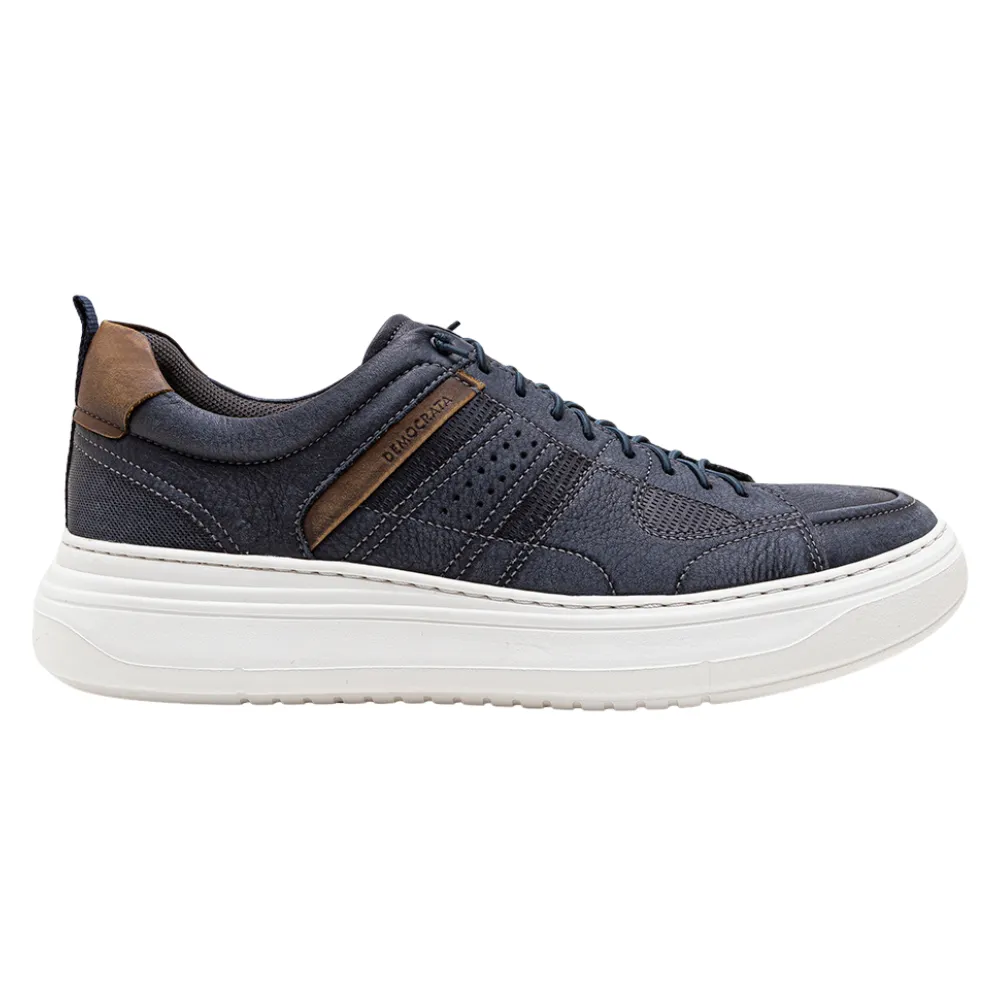 Democrata Joe Navy Leather Sneaker (Men's)