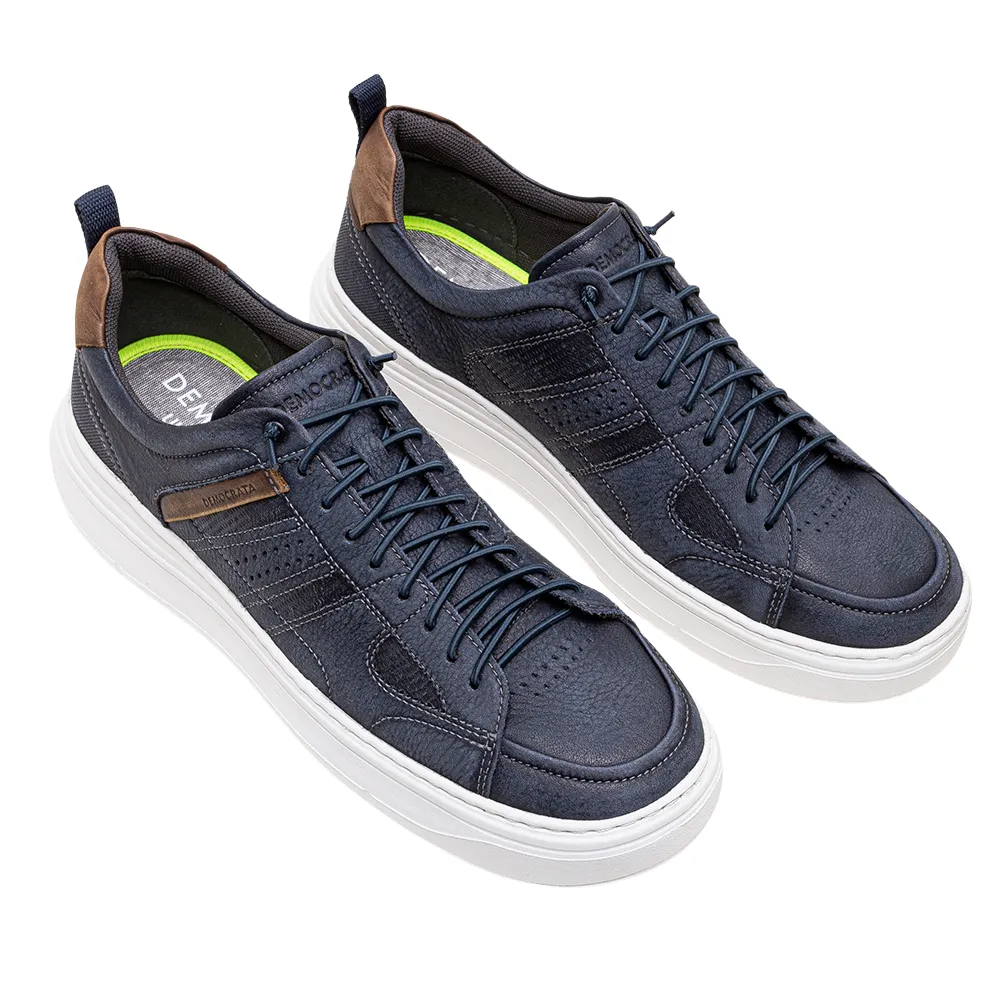 Democrata Joe Navy Leather Sneaker (Men's)