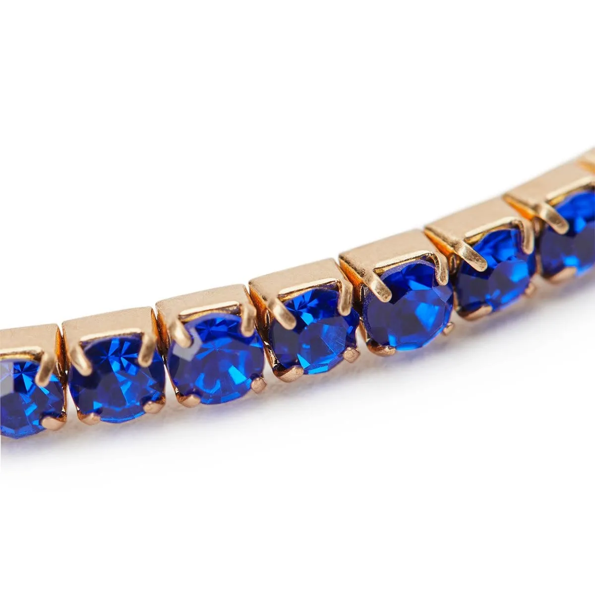 Diamante Colour Stretch Bracelet Gold Plating