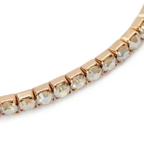 Diamante Colour Stretch Bracelet Gold Plating