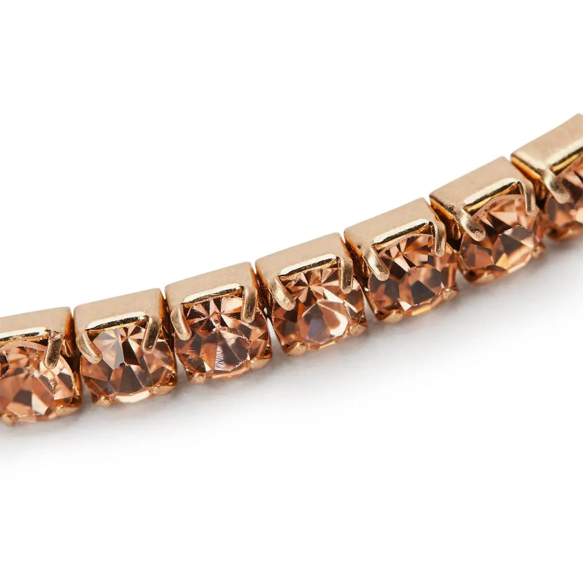 Diamante Colour Stretch Bracelet Gold Plating